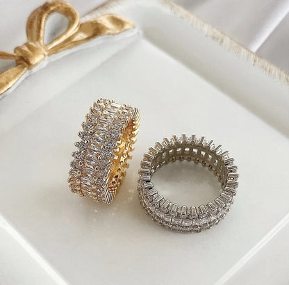 Ring studded with zirconia stones