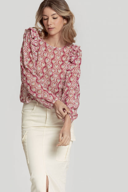 MASSIMA GRAZIA BUTTON BLOUSE