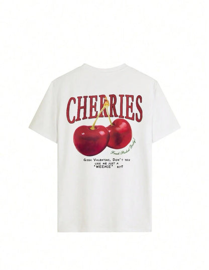 T-shirt cerises Cosh Valentine, vêtements décontractés d’été.