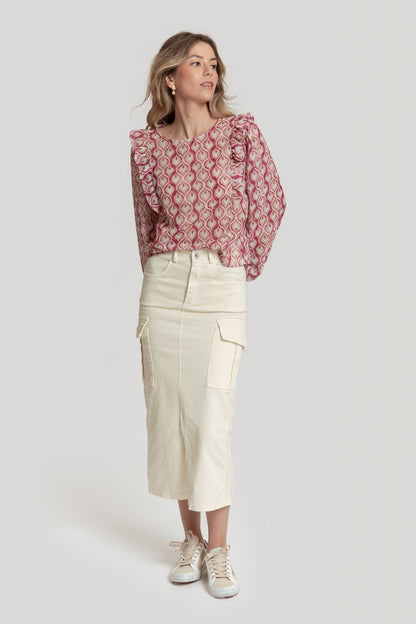 MASSIMA GRAZIA BUTTON BLOUSE