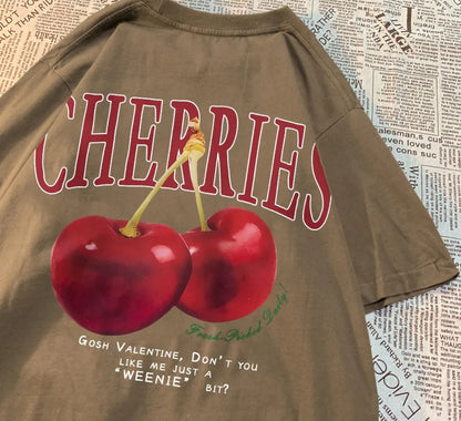 T-shirt cerises Cosh Valentine, vêtements décontractés d’été.