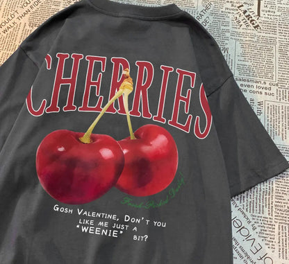 T-shirt cerises Cosh Valentine, vêtements décontractés d’été.